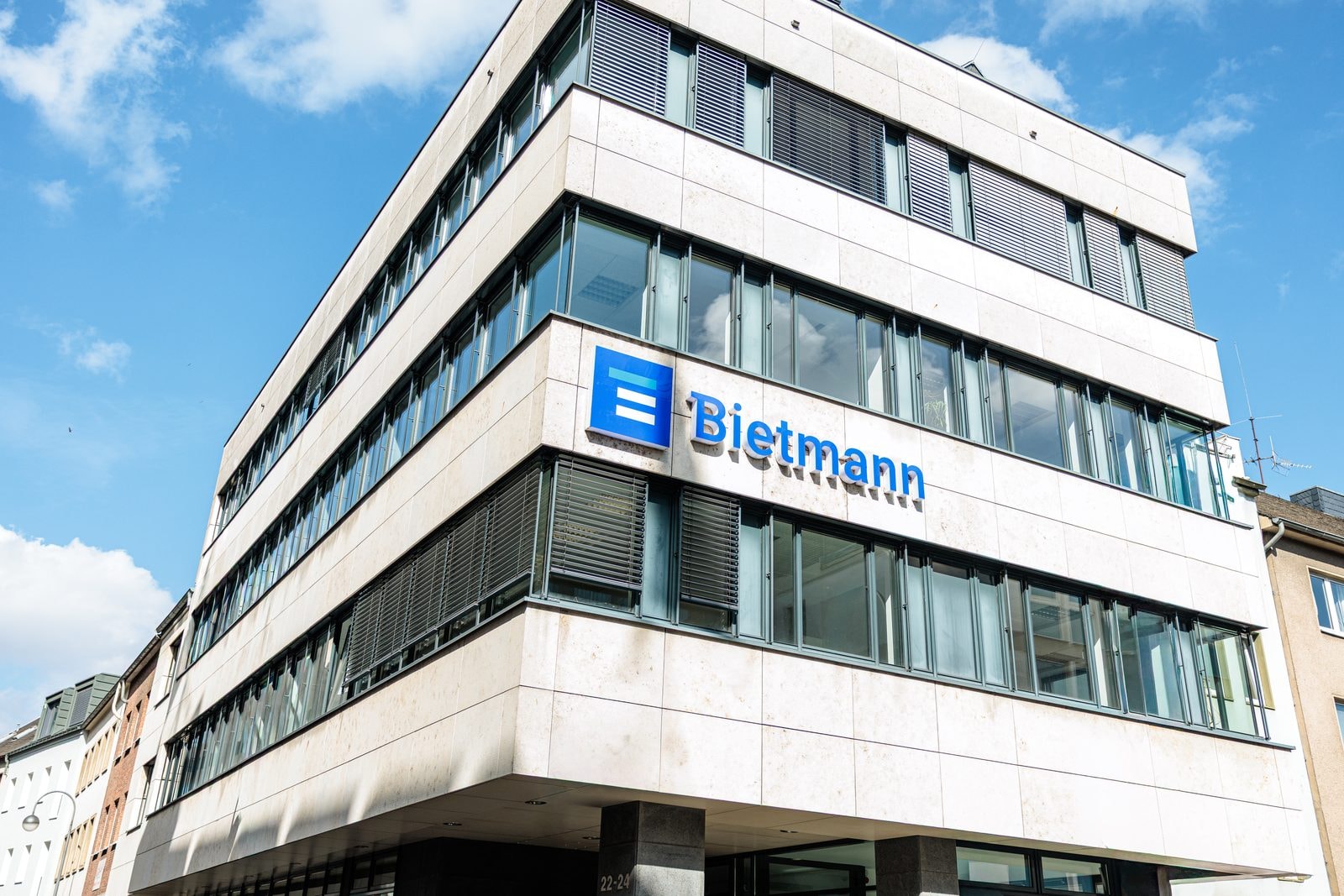 Das Bürogebäude der Sozietät Bietmann in Köln